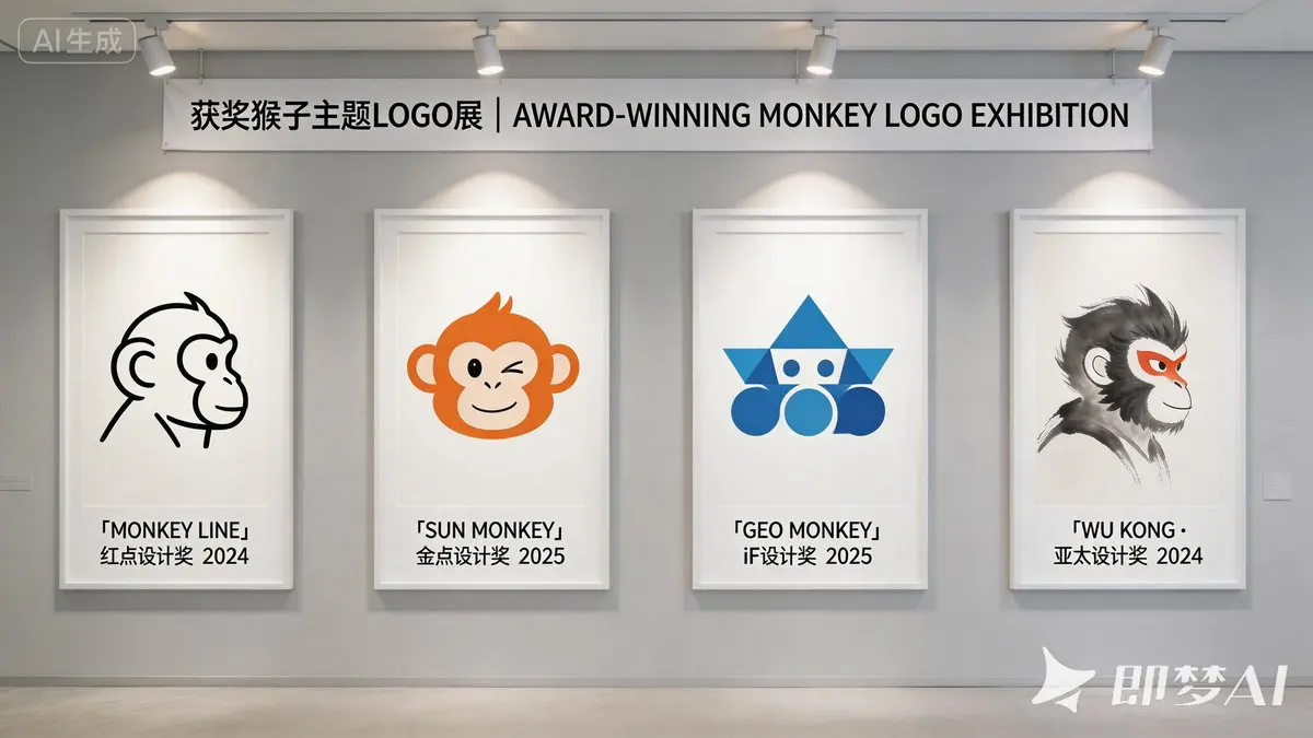 荣耀之墙：获奖猴子标志设计展