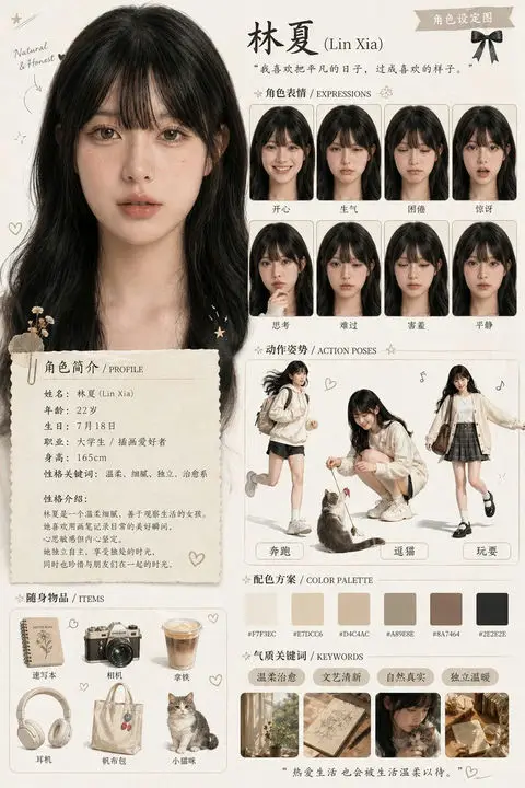 角色设定全方位展示海报