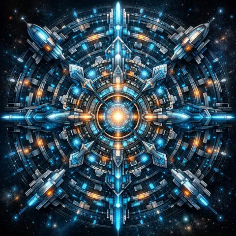 赛博朋克科幻曼荼罗