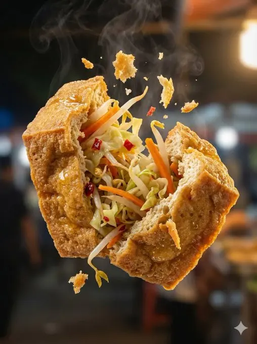 夜市半空炸裂的黄金酥脆小吃