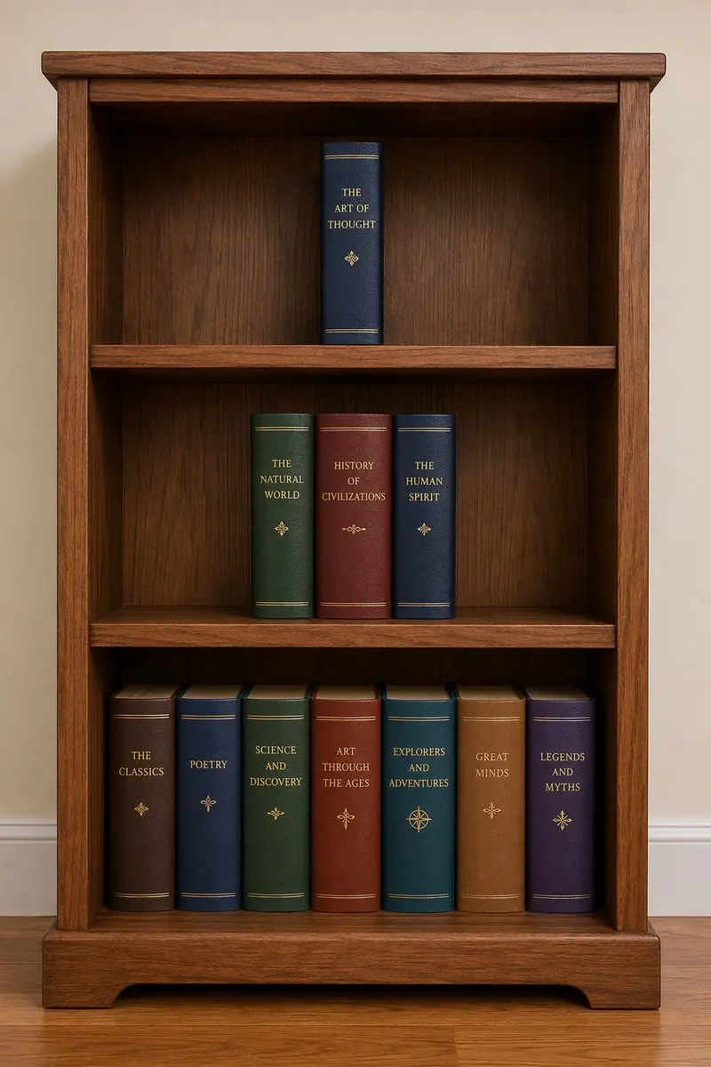 Wooden Bookshelf Prompt Test