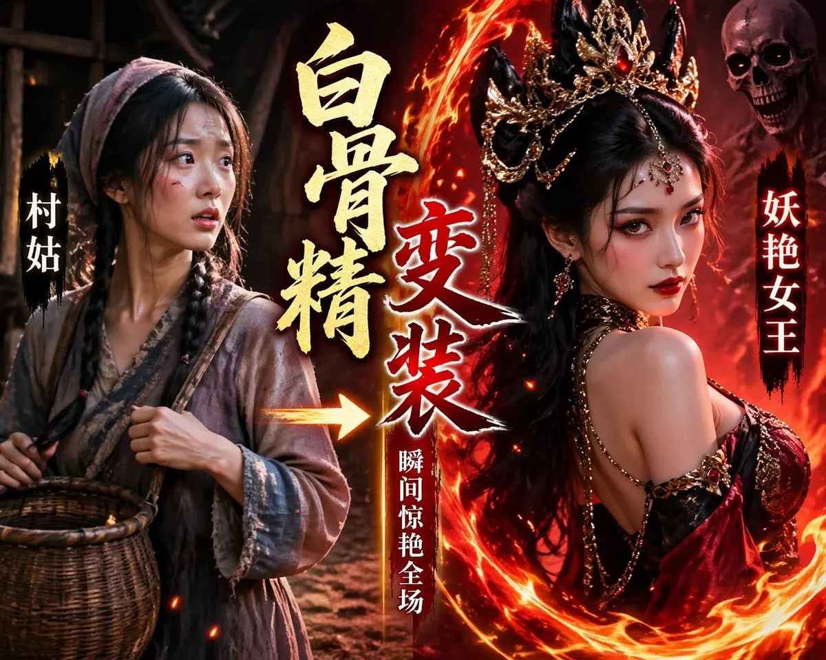 YouTube 缩略图 - 奇幻恶魔变身封面