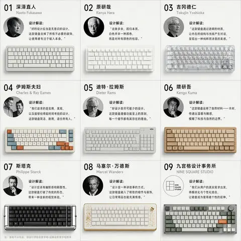 九位大师的机械键盘设计图鉴