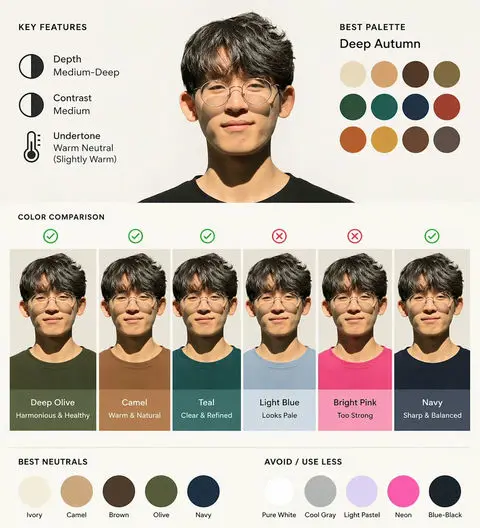 极简文字的个人色彩诊断图