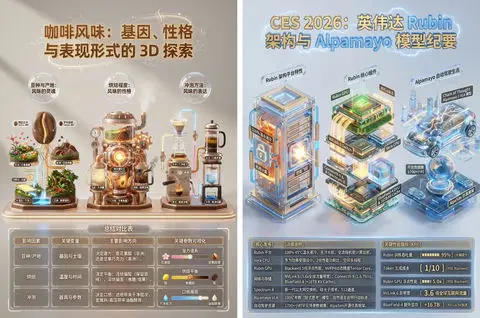 高密度的中文 3D 信息图