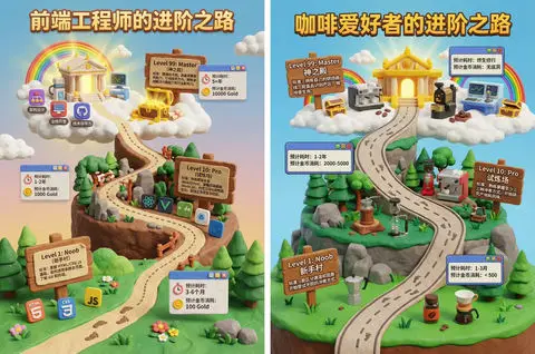 一张3D游戏关卡地图海报