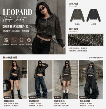 帮我生成淘宝商品详情图，有模特，附几