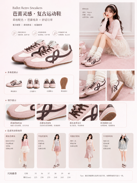 生成商品详情页，包含模特试穿图，芭蕾